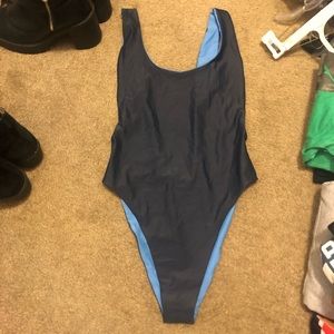 One piece bathing suit (reversible)